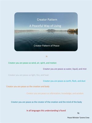 cover image of Creator Pattern  a Peaceful Way of Living